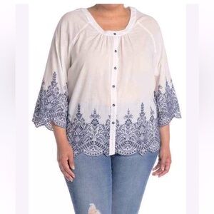 FORGOTTEN GRACE cotton blouse
